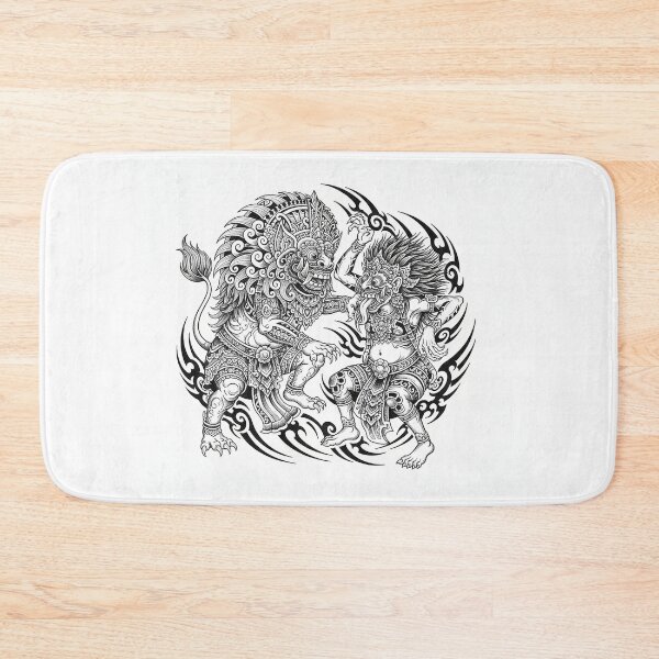 Item preview, Rangda Vs Barong traditional tribal tattoo style designed and sold by Berlin-D-Prs.