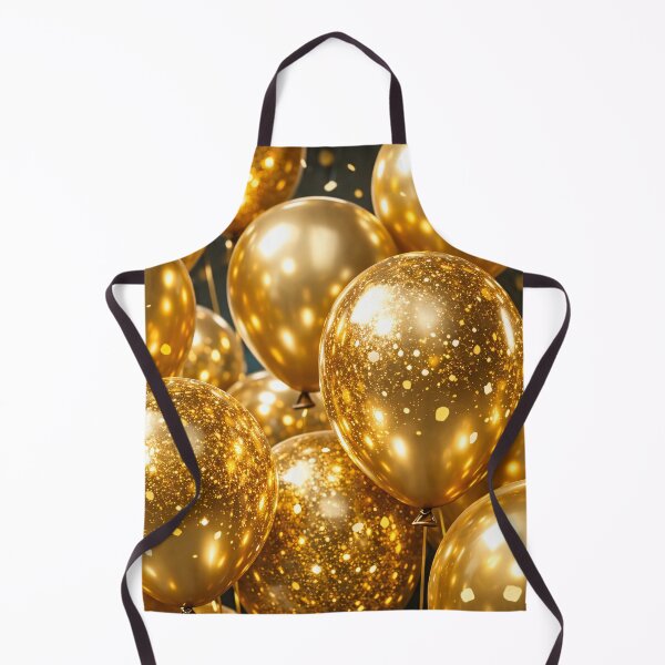 Item preview, Golden Glitter Balloons Celebration designed and sold by Kaleidoscope Print.
