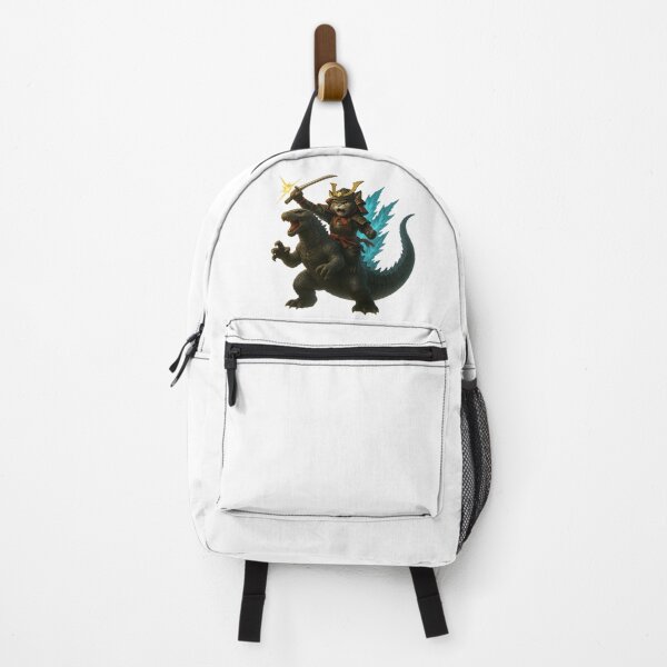 Item preview, Neko Shogun Riding into Battle with Godzilla designed and sold by ShadyCommodities.