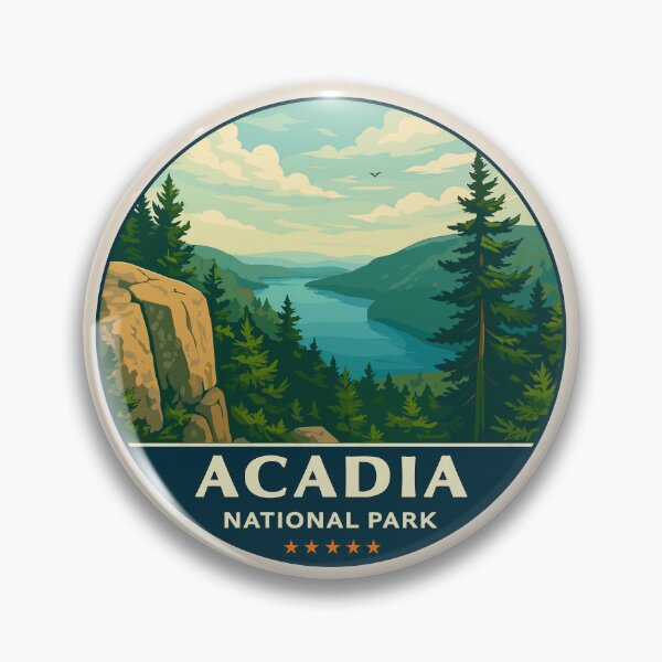Item preview, Vintage Style Acadia National Park Maine US Retro Design designed and sold by Gideon Emmerich.
