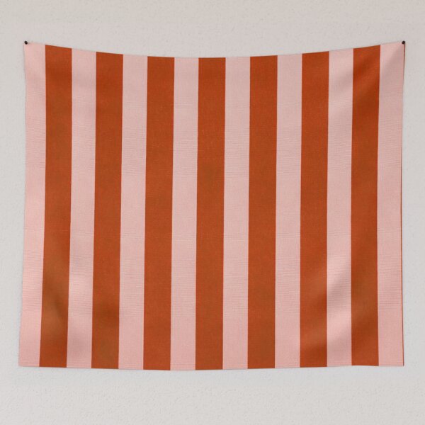 Item preview, Orange Pink Vertical Stripe Pattern designed and sold by SassyArtistry.