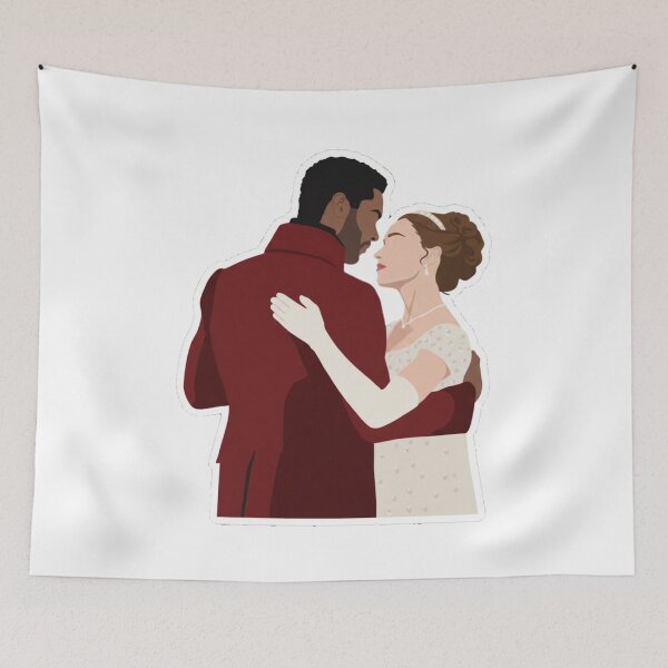 Item preview, Daphne & Simon Regency Romance Fanart – Bridgerton Inspired Elegant Couple Illustration designed and sold by Fandom Universe.