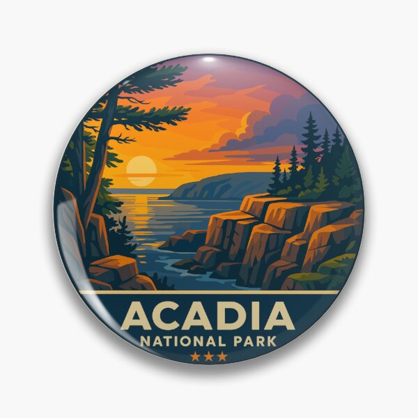Item preview, Vintage Style Acadia National Park Maine US Retro Design designed and sold by Gideon Emmerich.