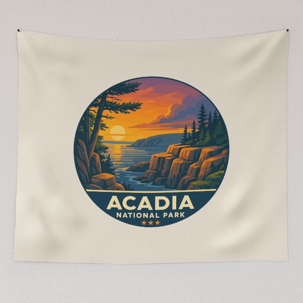 Item preview, Vintage Style Acadia National Park Maine US Retro Design designed and sold by Gideon Emmerich.