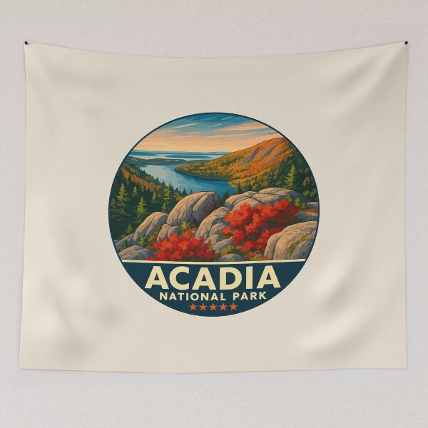 Item preview, Acadia National Park Maine US Retro Desig designed and sold by Gideon Emmerich.