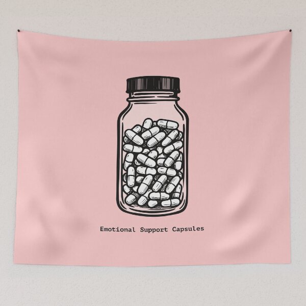 Item preview, Emotional Support Capsules designed and sold by AngryBob.