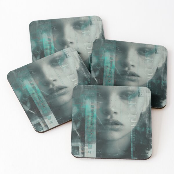 Item preview, Static Reverie Liminal Tech-Noir Glitch Portrait Art designed and sold by WartonnoArt.