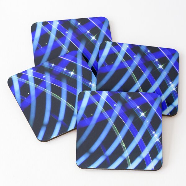 Item preview, Blue Neon Light Trail Pattern designed and sold by SassyArtistry.