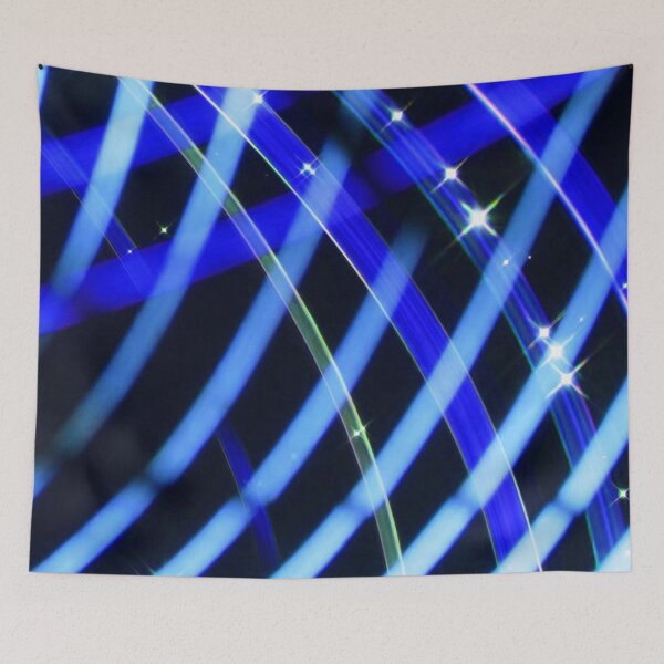 Item preview, Blue Neon Light Trail Pattern designed and sold by SassyArtistry.