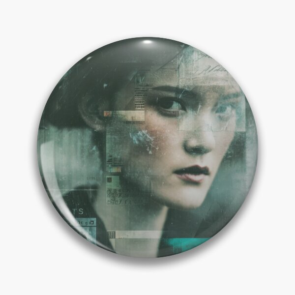 Item preview, Fashion Reverie Liminal Tech-Noir Glitch Portrait Art designed and sold by WartonnoArt.
