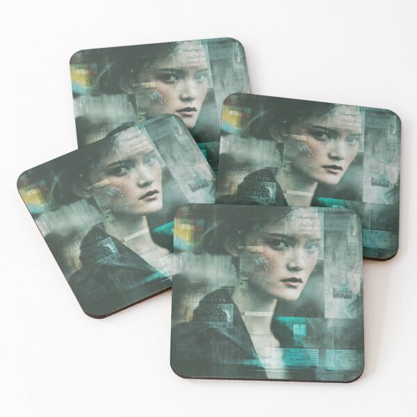 Item preview, Fashion Reverie Liminal Tech-Noir Glitch Portrait Art designed and sold by WartonnoArt.