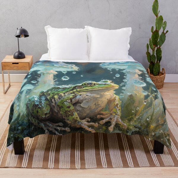 Item preview, Enchanted Rain Frog in a Bioluminescent Forest – Magical Cottagecore Fantasy Art designed and sold by cr6zym1nd.