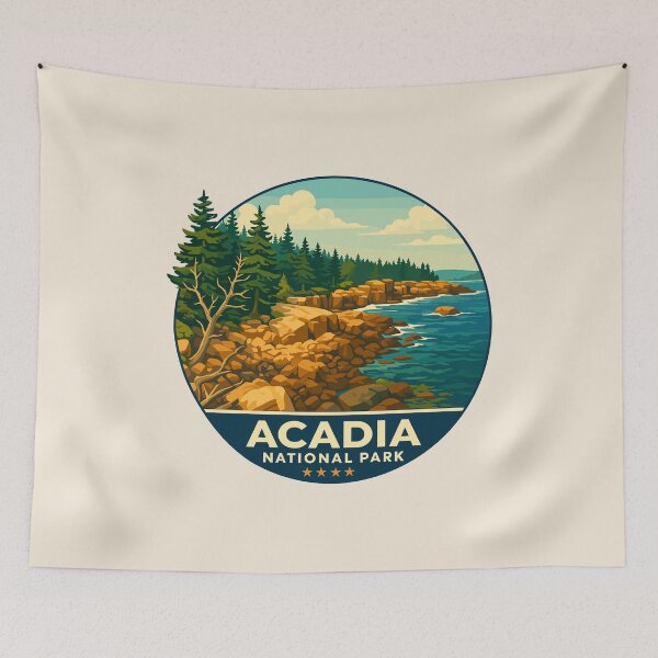 Item preview, Acadia National Park Maine US Retro Design designed and sold by Gideon Emmerich.