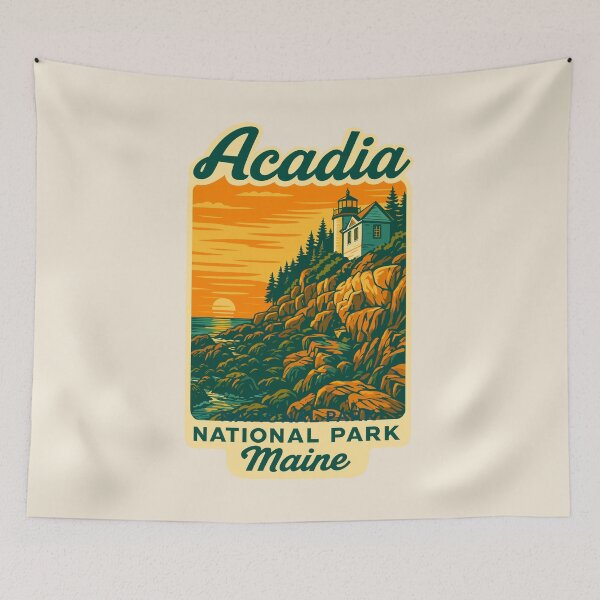 Item preview, Acadia National Park Maine US Retro Design designed and sold by Gideon Emmerich.