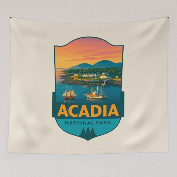 Item preview, Acadia National Park Maine US Retro Design designed and sold by Gideon Emmerich.