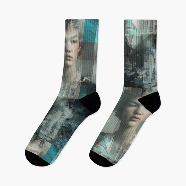 Item preview, Dreamy Reverie Liminal Tech-Noir Glitch Portrait Art designed and sold by WartonnoArt.