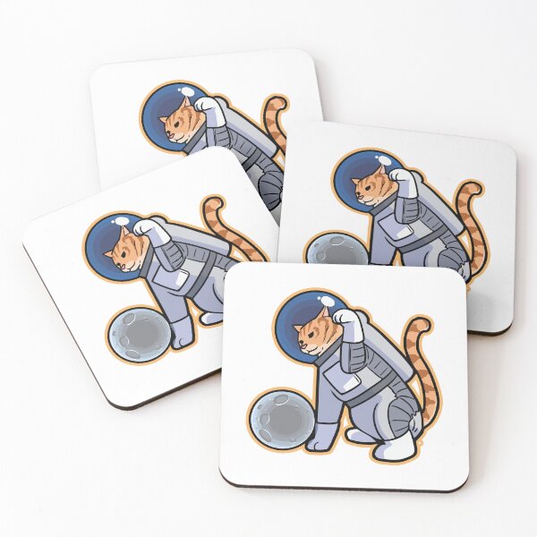 Item preview, Astronaut Cat Saluting on the Moon designed and sold by xujpsj.