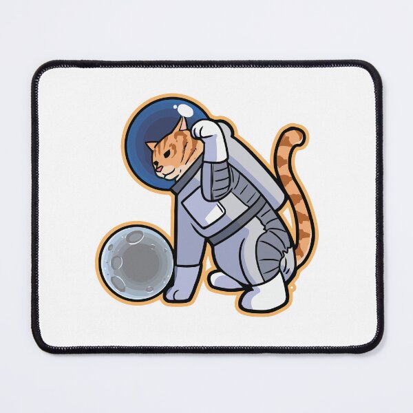 Item preview, Astronaut Cat Saluting on the Moon designed and sold by xujpsj.