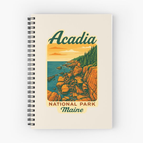 Item preview, Acadia National Park Maine US Retro Badge designed and sold by Gideon Emmerich.