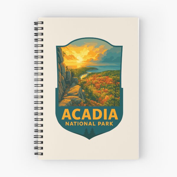 Item preview, Acadia National Park Maine US Retro Badge designed and sold by Gideon Emmerich.