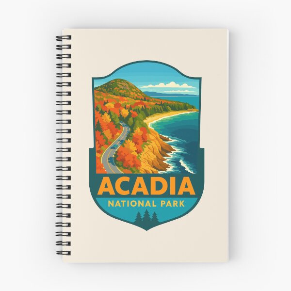 Item preview, Acadia National Park Maine US Retro Badge designed and sold by Gideon Emmerich.