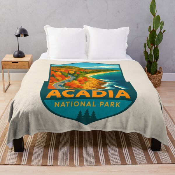Item preview, Acadia National Park Maine US Retro Badge designed and sold by Gideon Emmerich.