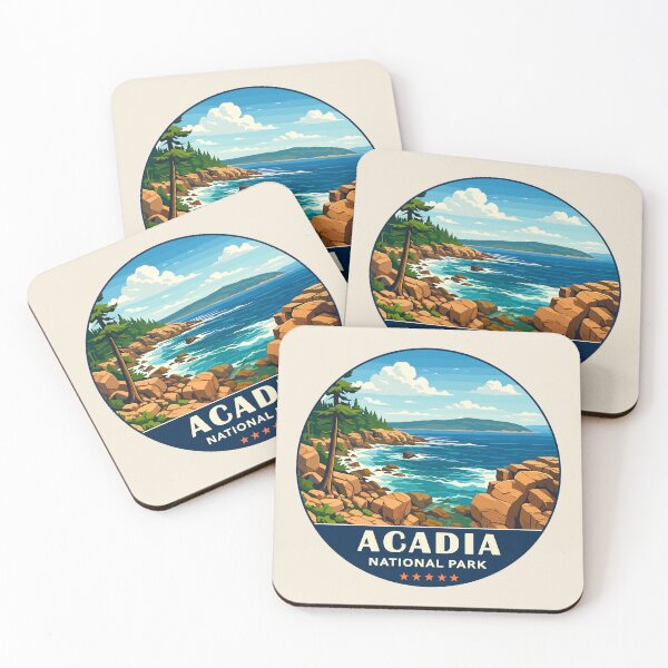 Item preview, Acadia National Park Harbor Maine US Retro Badge designed and sold by Gideon Emmerich.
