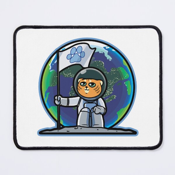 Item preview, First Cat on the Moon Paw Flag Space Mission designed and sold by xujpsj.