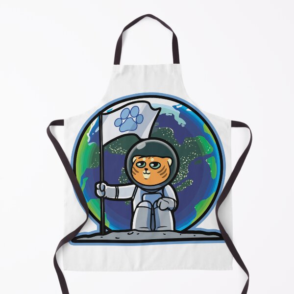 Item preview, First Cat on the Moon Paw Flag Space Mission designed and sold by xujpsj.