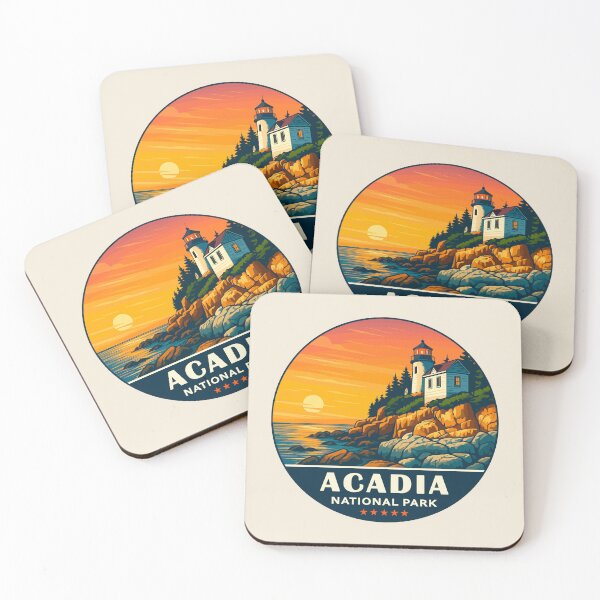 Item preview, Acadia National Park Harbor Maine US Retro Badge designed and sold by Gideon Emmerich.