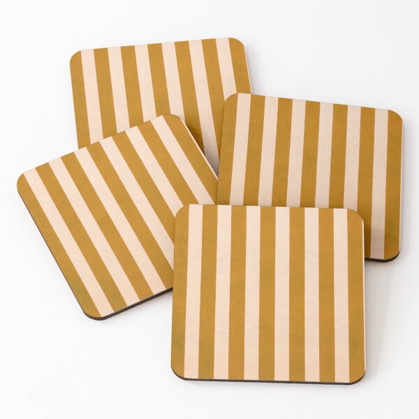 Item preview, Mustard Cream Vertical Stripe Pattern designed and sold by SassyArtistry.
