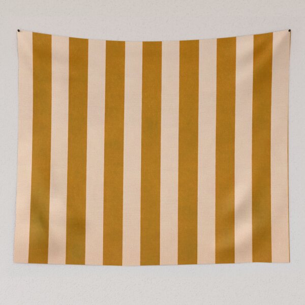 Item preview, Mustard Cream Vertical Stripe Pattern designed and sold by SassyArtistry.