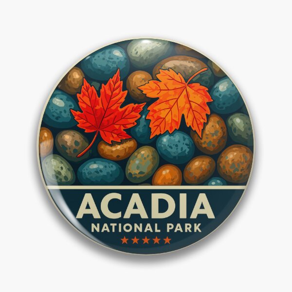 Item preview, Acadia National Park Harbor Maine US Retro Badge designed and sold by Gideon Emmerich.