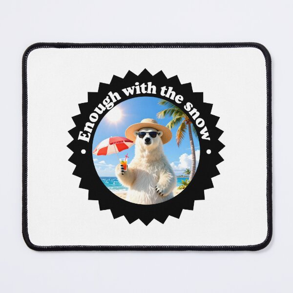 Item preview, Funny Polar Bear Beach Vacation Summer Art designed and sold by AnimalAirtistry.
