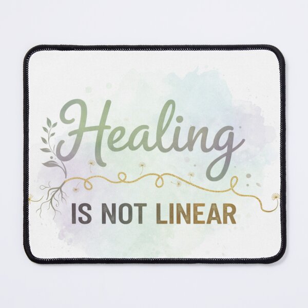 Item preview, Healing Is Not Linear - Aesthetic Mental Health Quote Art designed and sold by Lagwsal22.