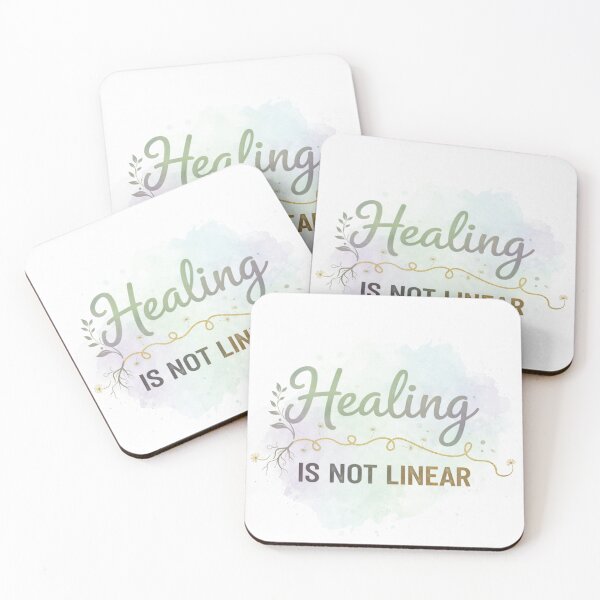 Item preview, Healing Is Not Linear - Aesthetic Mental Health Quote Art designed and sold by Lagwsal22.