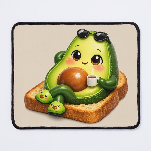Item preview, Cute Chill Advocado Toast | Kawaii Brunch Cartoon designed and sold by Moons Studio.