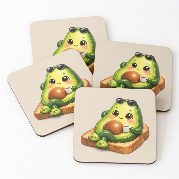 Item preview, Cute Chill Advocado Toast | Kawaii Brunch Cartoon designed and sold by Moons Studio.