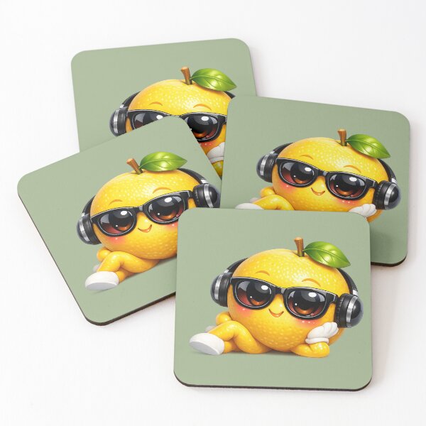 Item preview, Cute Sassy Yuzu with Sunglasses | Kawaii Fun Citrus Characters designed and sold by Moons Studio.