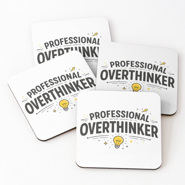 Item preview, Professional Overthinker Funny Brainy Typography designed and sold by DrukNaStyl.
