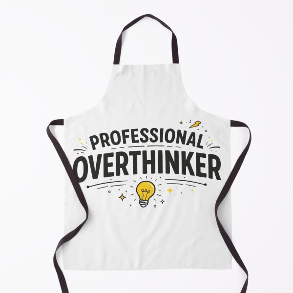 Item preview, Professional Overthinker Funny Brainy Typography designed and sold by DrukNaStyl.