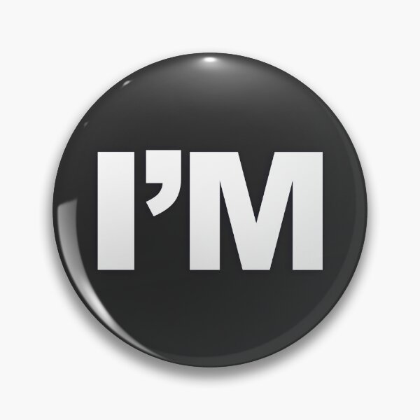 Item preview, I'M — White Minimal Bold Type Statement designed and sold by WORDPAUSE.