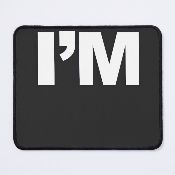 Item preview, I'M — White Minimal Bold Type Statement designed and sold by WORDPAUSE.