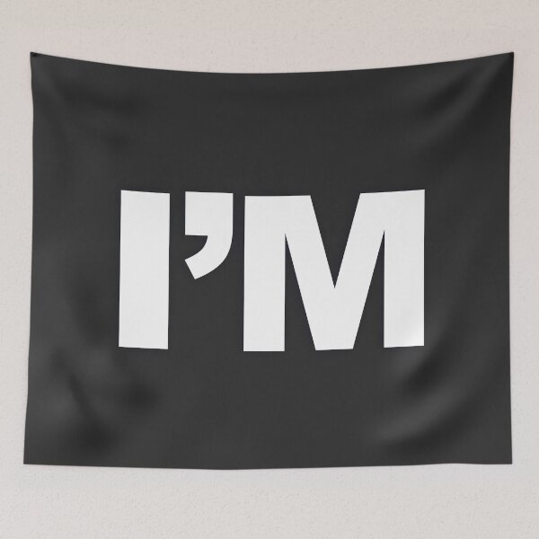 Item preview, I'M — White Minimal Bold Type Statement designed and sold by WORDPAUSE.