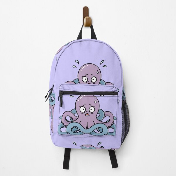 Item preview, Stressed Octopus Sticker | Overwhelmed Mental Health Meme | Funny Anxiety Animal designed and sold by ZyxDes.
