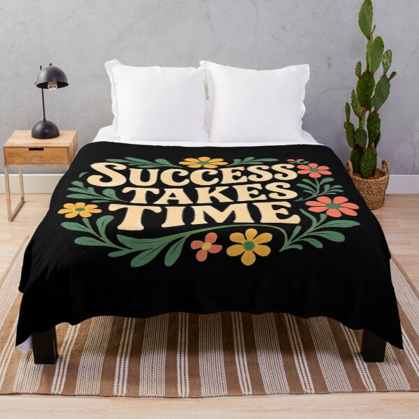 Item preview, Floral Motivational Quote – “Success Takes Time” Patience & Growth Inspirational Design designed and sold by Bright Nest Studio.