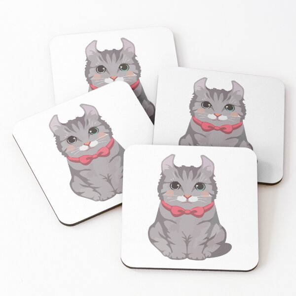 Item preview, Classy Vintage Gray Cat - Dapper Kitty with Red Bow designed and sold by xujpsj.