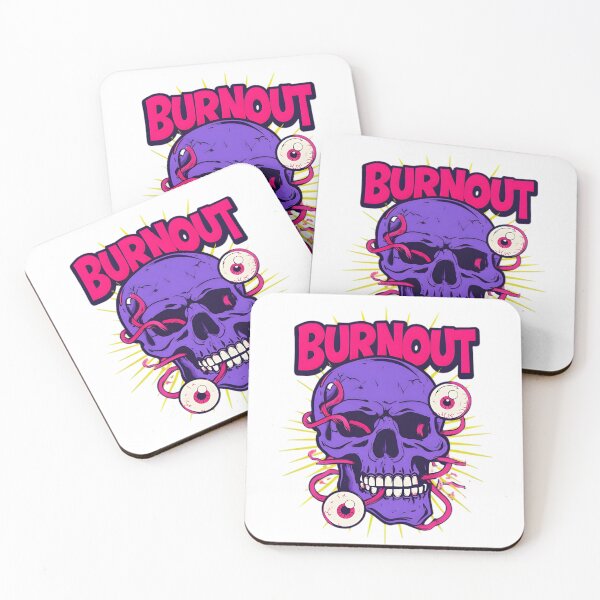Item preview, Burnout Purple Skull — Trippy Edgy Illustration with Pop Art Eyeballs designed and sold by Colorful-Garden.
