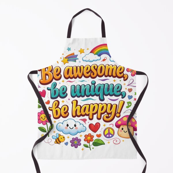Item preview, Be Awesome Unique Happy Positive Quote Doodle Art designed and sold by DrukNaStyl.