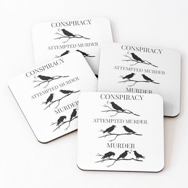 Item preview, Conspiracy Attempted Murder, Murder Pun Crow designed and sold by Minimalismat.
